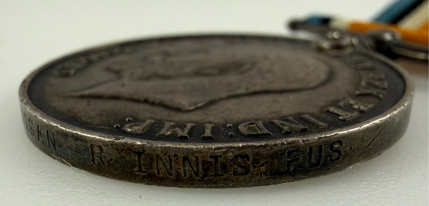 British - WWI - British War Medal to Royal Inniskilling Fusiliers - McGuigan