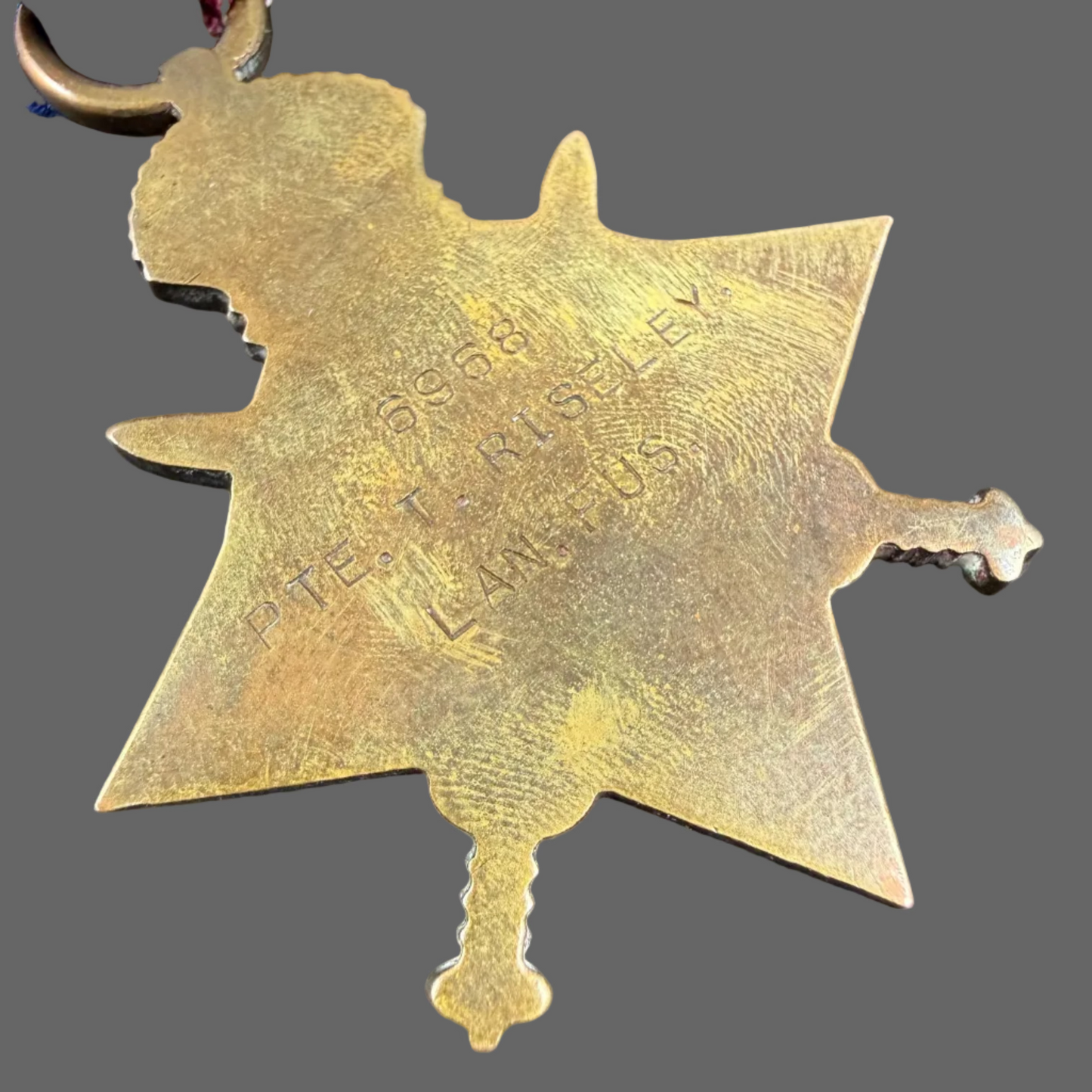 British - WWI - 1914-15 Star Medal to Lancashire Fusiliers - KIA 1916 - Riseley