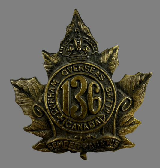 WWI - 136th Canadian Infantry Battalion Cap Badge