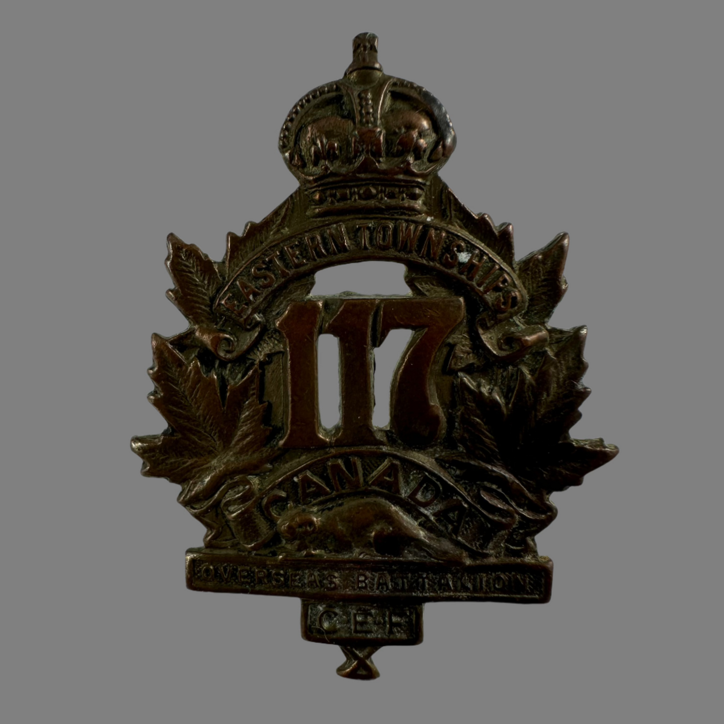 WWI - 117th Canadian Infantry Battalion (Easter Township) Collar Badge