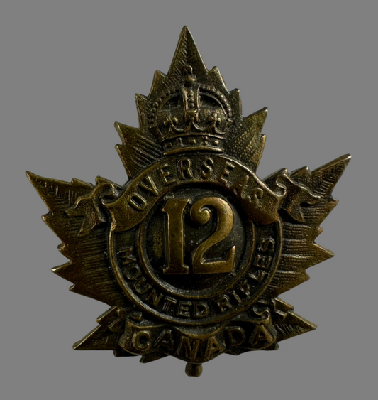 WWI - 12th Mounted Rifles Battalion Collar Badge