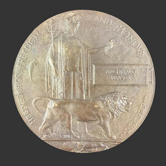 British – WWI – Memorial Plaque – Archibald Fraser