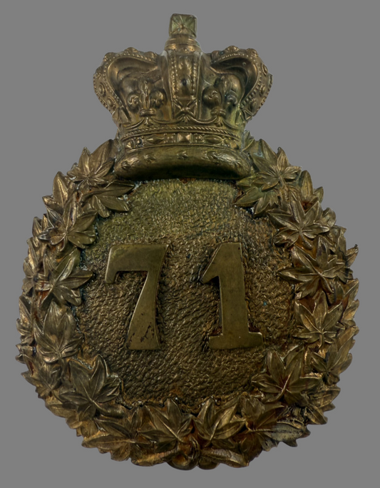Canadian Pre-WWI - 71st York Volunteer Battalion Shoulder Belt Plate