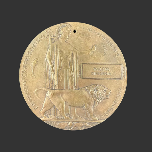 British – WWI – Memorial Plaque – Loyal North Lancashire Regiment – Walter Kingdom