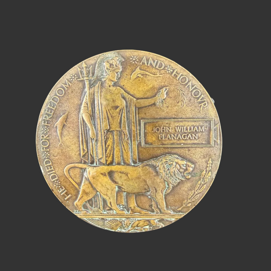 British – WWI – Memorial Plaque – John William Flanagan