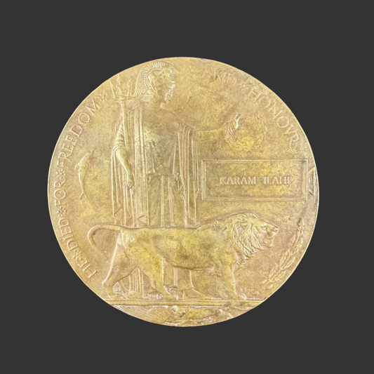 British – WWI – Memorial Plaque – Karam Ilahi