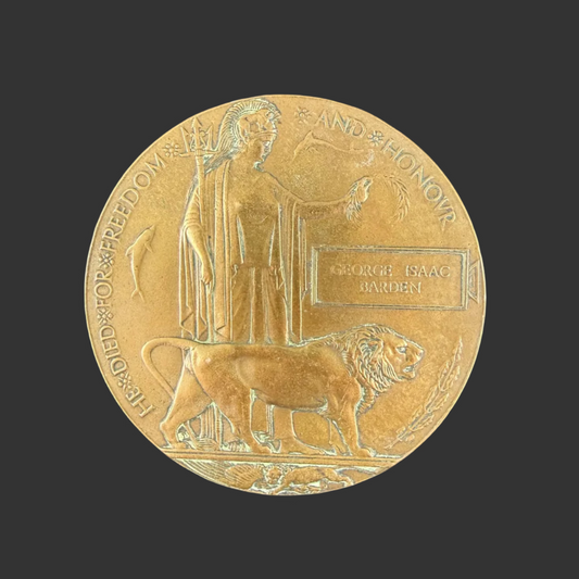 British – WWI – Memorial Plaque – Royal West Kent Regiment – George Isaac Barden