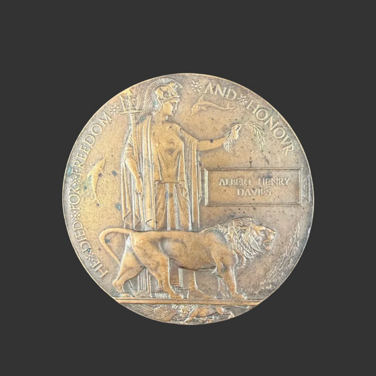 British – WWI – Memorial Plaque – Albert Henry Davies – Australian / RAMC