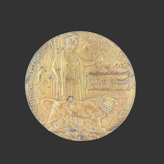 British – WWI – Memorial Plaque – William Hooper