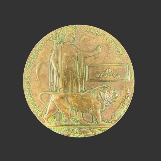 British – WWI – Memorial Plaque – Monmouthshire Regiment – John Baxendale