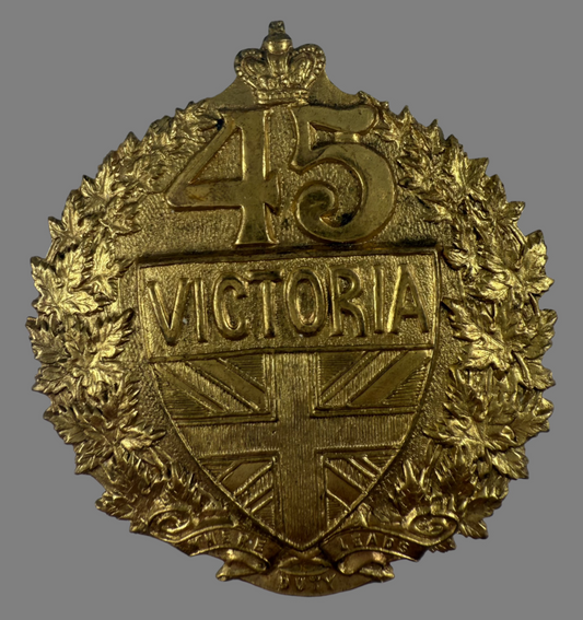 Canadian Militia Victorian - 45th Victoria Regiment Glengarry Badge