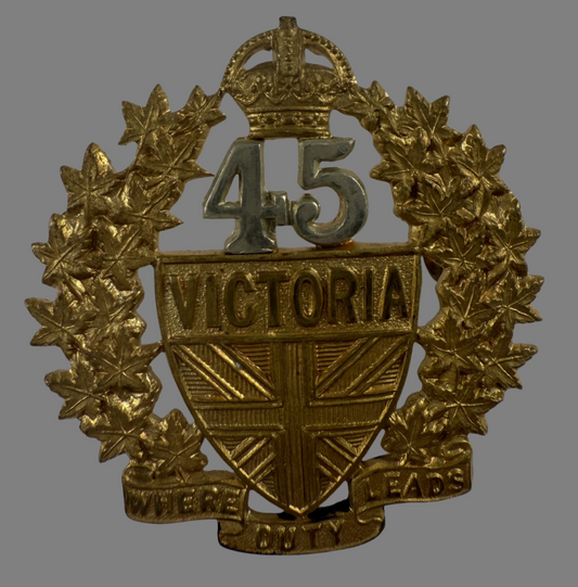 Canadian Militia Victorian - 45th Victoria Regiment Cap Badge