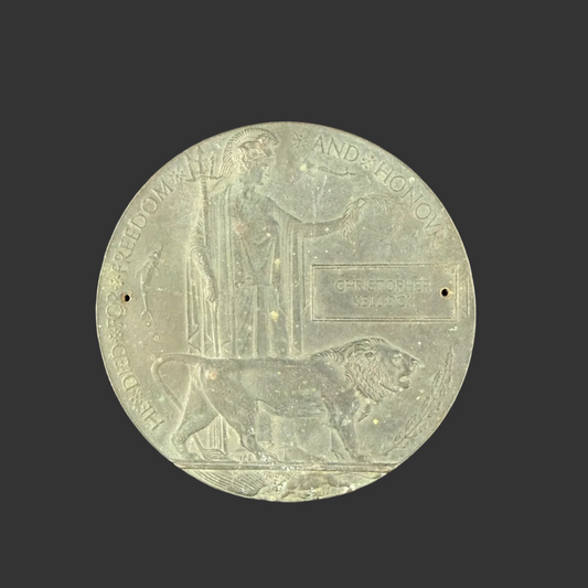 British – WWI – Memorial Plaque – Royal Irish Rifles – Christopher Kellock
