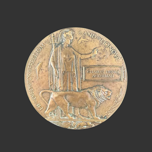 British – WWI – Memorial Plaque – 27th Division Royal Signals – Charles Henry Ackerman