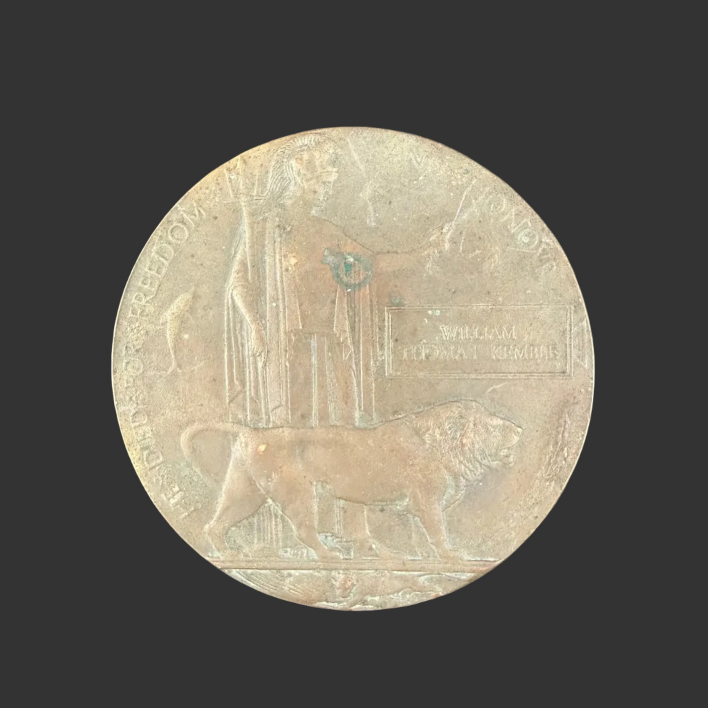 British – WWI – Memorial Plaque – London Regiment – William Thomas Kemble – First Day of Loos Casualty