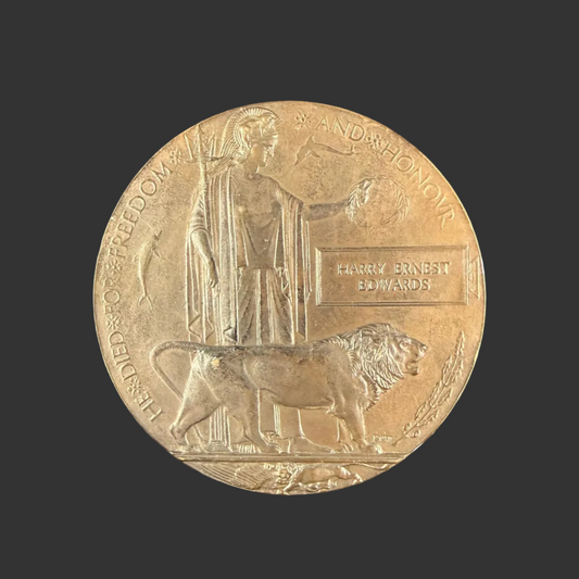 British – WWI – Memorial Plaque – Harry Ernest Edwards
