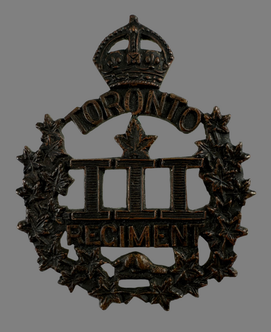 Post WWI - 3rd Toronto Regiment 1920 Cap Badge