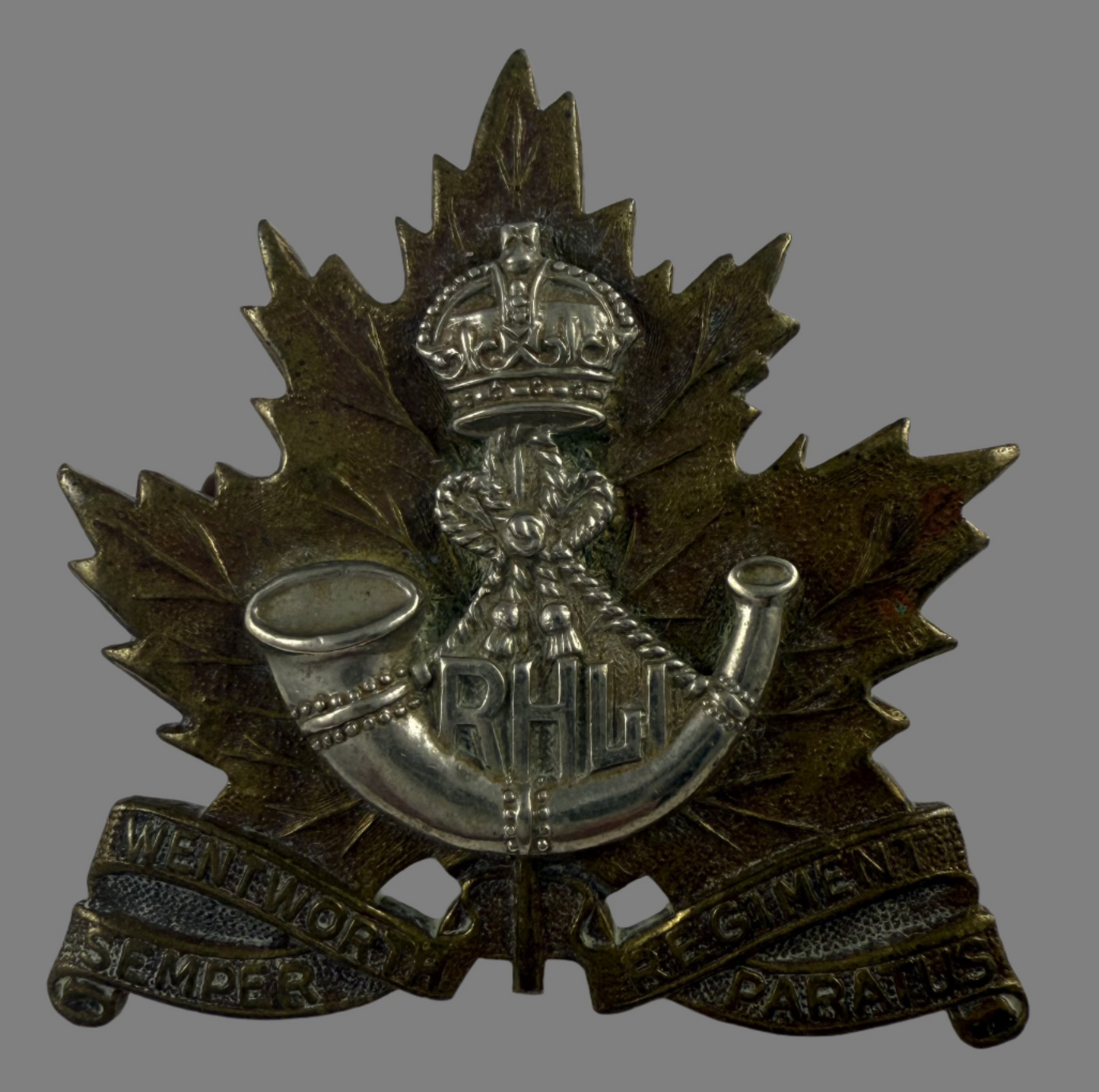 Canadian WWII - Royal Hamilton Light Infantry Cap Badge