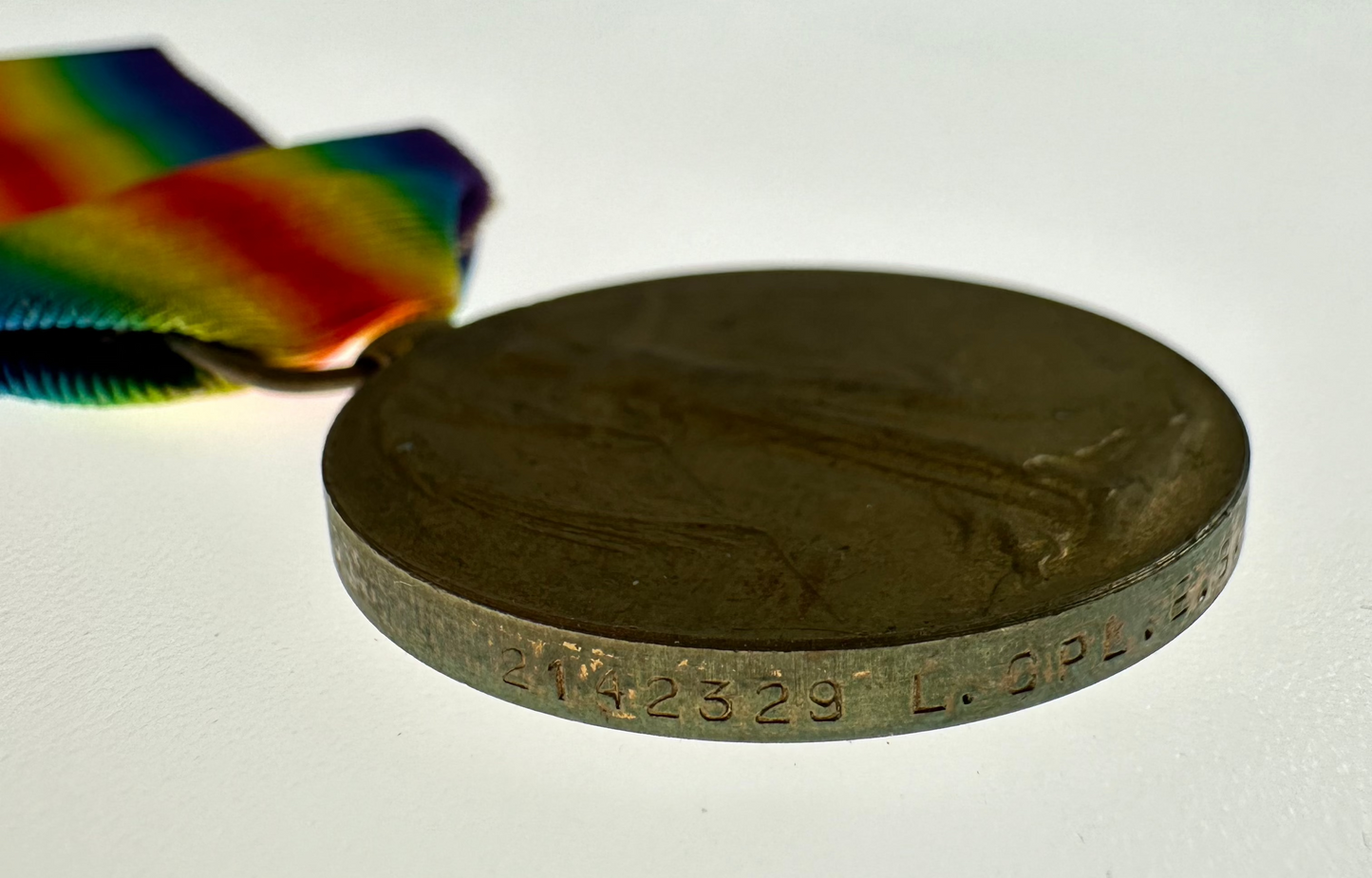 WWI Victory Medal - 2nd Canadian Mounted Rifles - Richards - MM - American