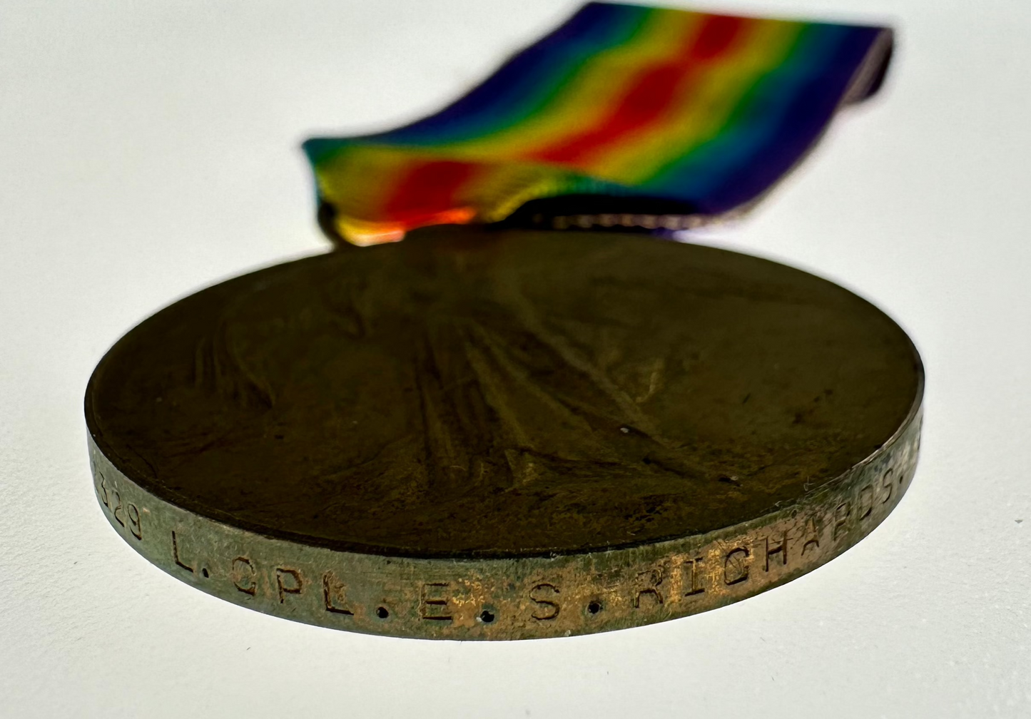 WWI Victory Medal - 2nd Canadian Mounted Rifles - Richards - MM - American