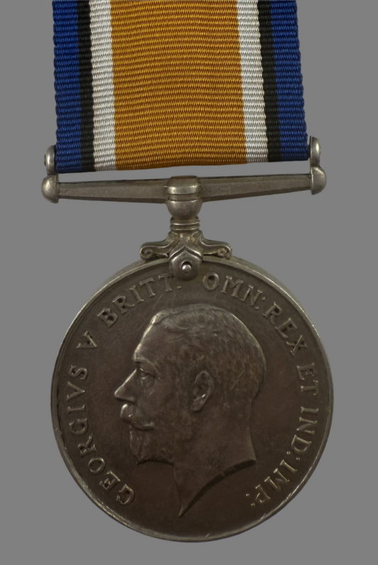 WWI British War Medal - Officer Yukon Motor Machine Gun Battery - Nelson