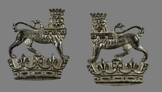 WWII 6th Duke of Connaught's Royal Canadian Hussars - Officer's Mess Dress Collar Badges