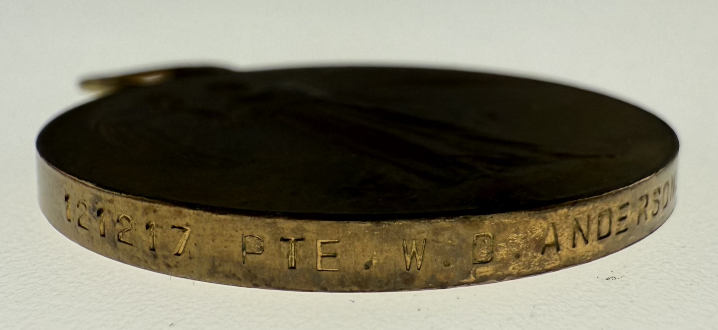 WWI Victory Medal - 13th Canadian Infantry Battalion - Anderson