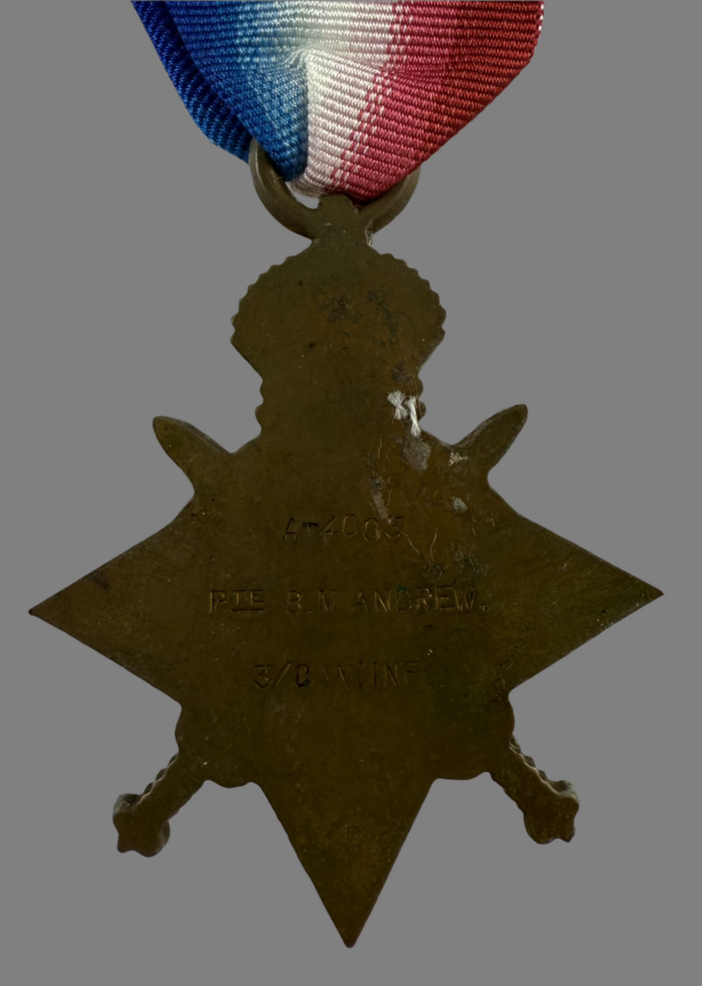 WWI 1914-15 Star - 3rd Canadian Infantry Battalion - Andrew