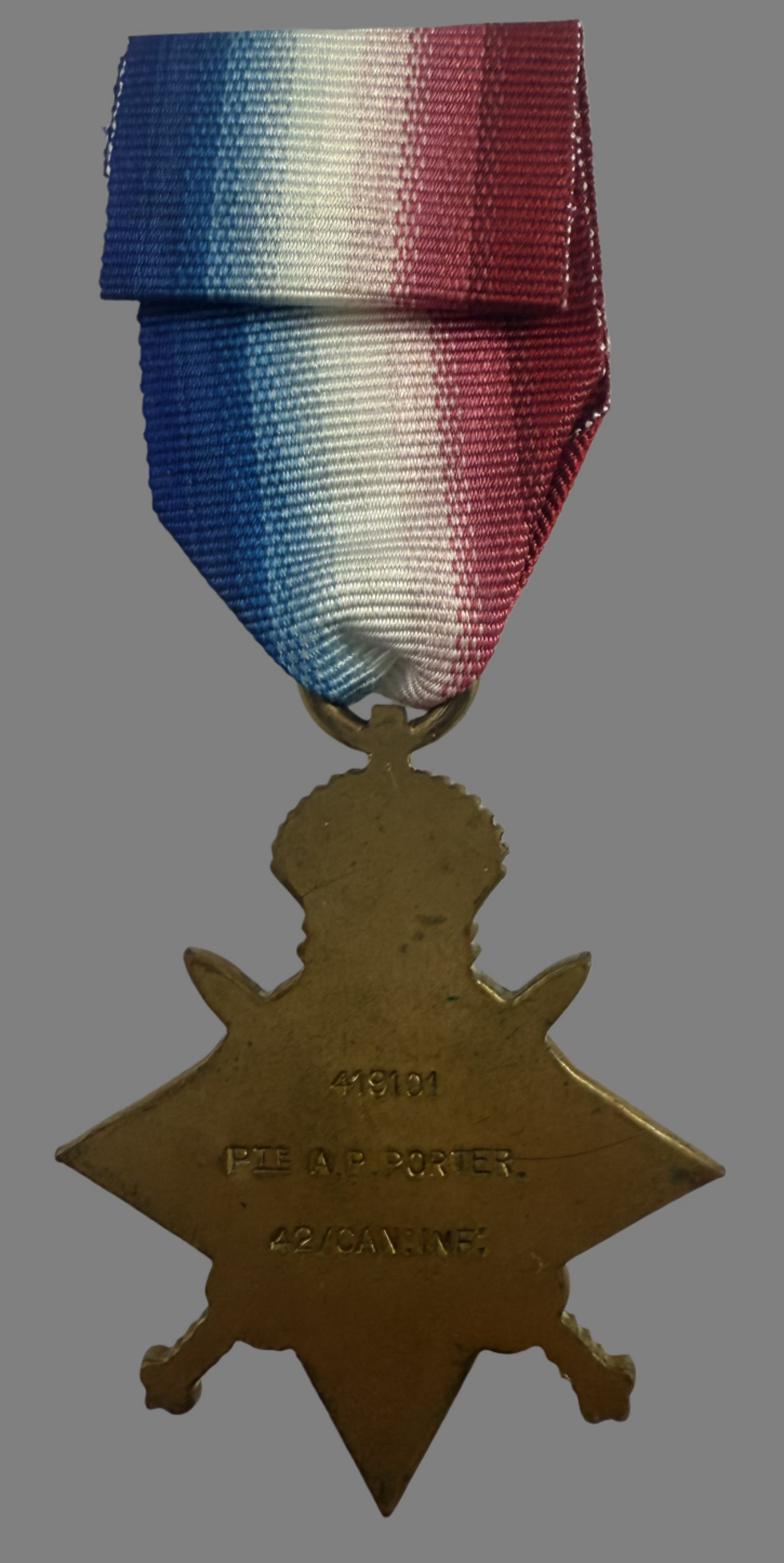 WWI 1914-15 Star - 42nd Canadian Infantry Battalion - Porter