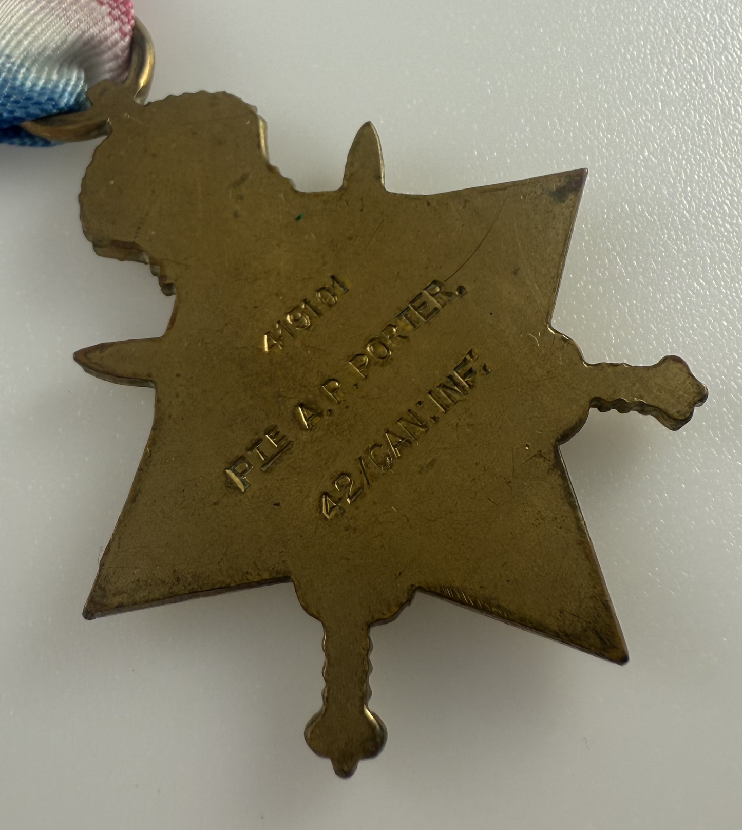 WWI 1914-15 Star - 42nd Canadian Infantry Battalion - Porter