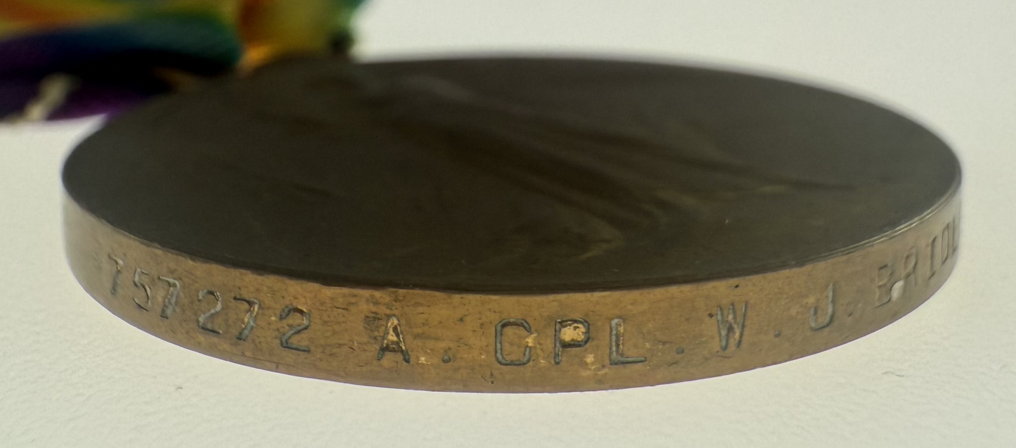 WWI Victory Medal - 3rd Canadian Infantry Battalion - Bridle