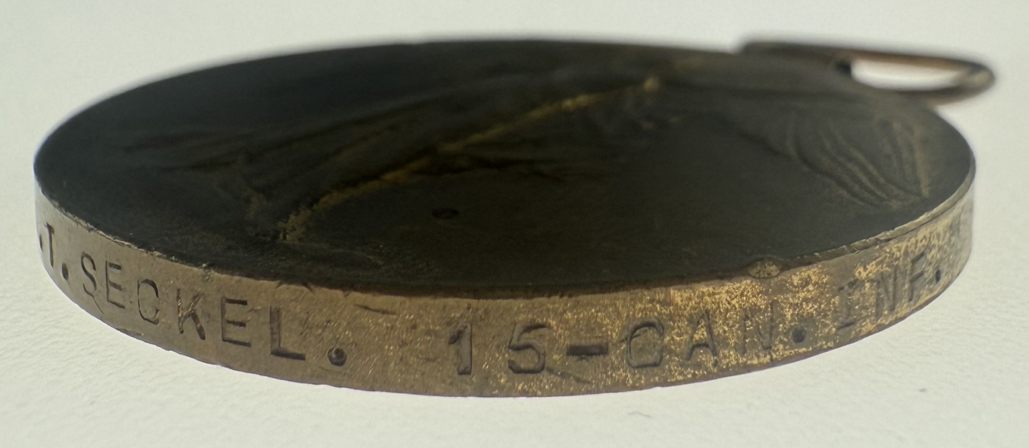 WWI Victory Medal - 15th Canadian Infantry Battalion - Military Medal - Jewish