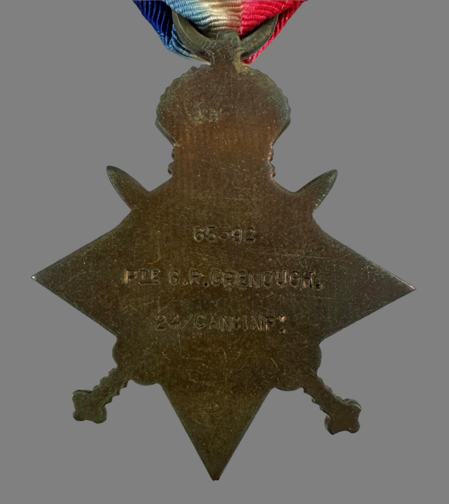 WWI 1914-15 Star - 24th Canadian Infantry Battalion - Greenough - Wounded