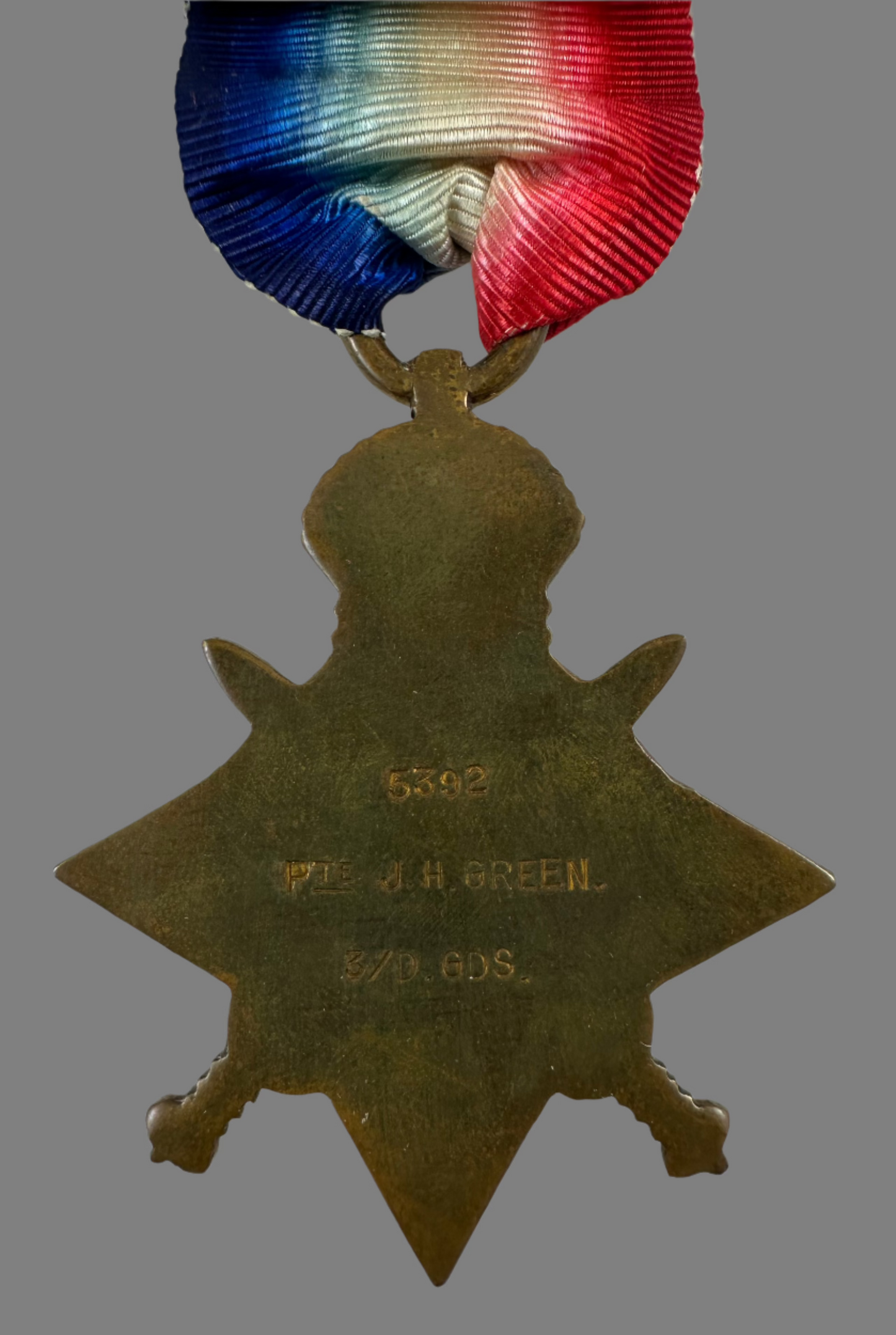 WWI 1914 Star - 3rd Dragoon Guards - Green - KIA 1914