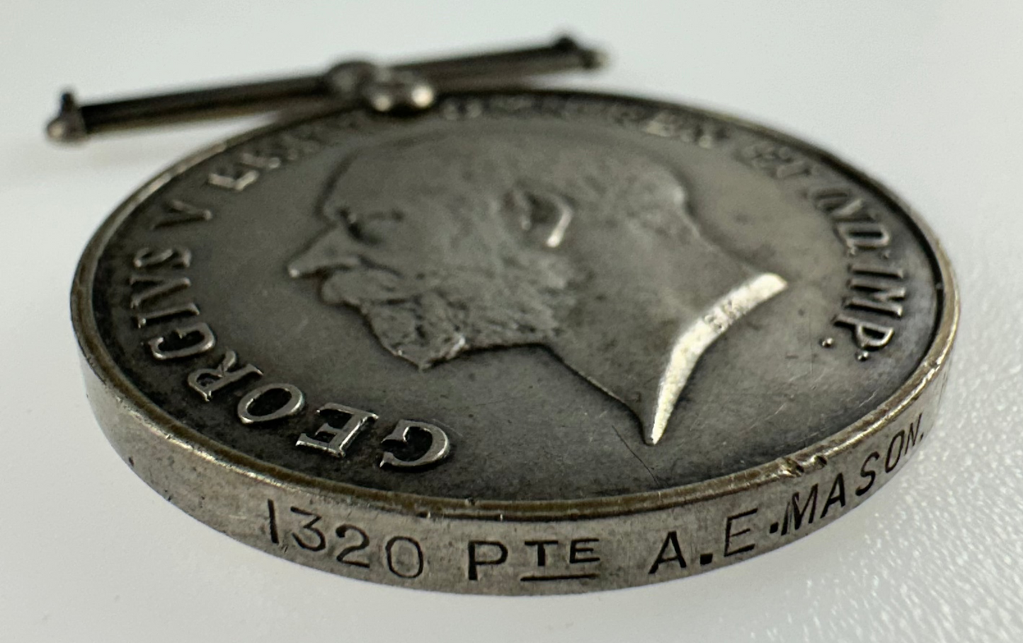 WWI British War Medal - Hertfordshire Regiment - Mason