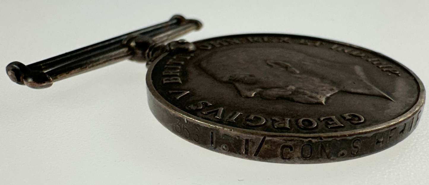 WWI British War Medal - East Africa Police - Sherif Abdi