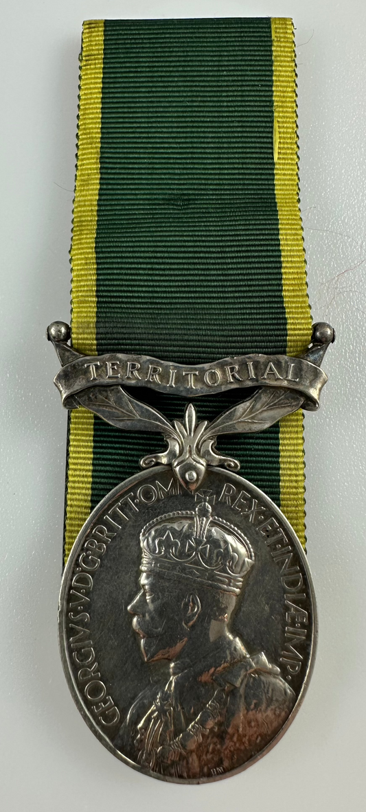 WWI/WWII Efficiency Medal - Cartridge - 10th Manchester Regiment
