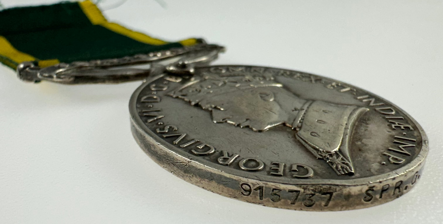 WWII Efficiency Medal - Scott - Royal Engineers