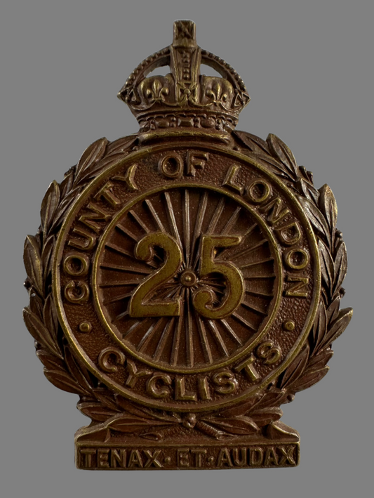 British WWI - 25th County of London (Cyclists) Battalion Cap Badge
