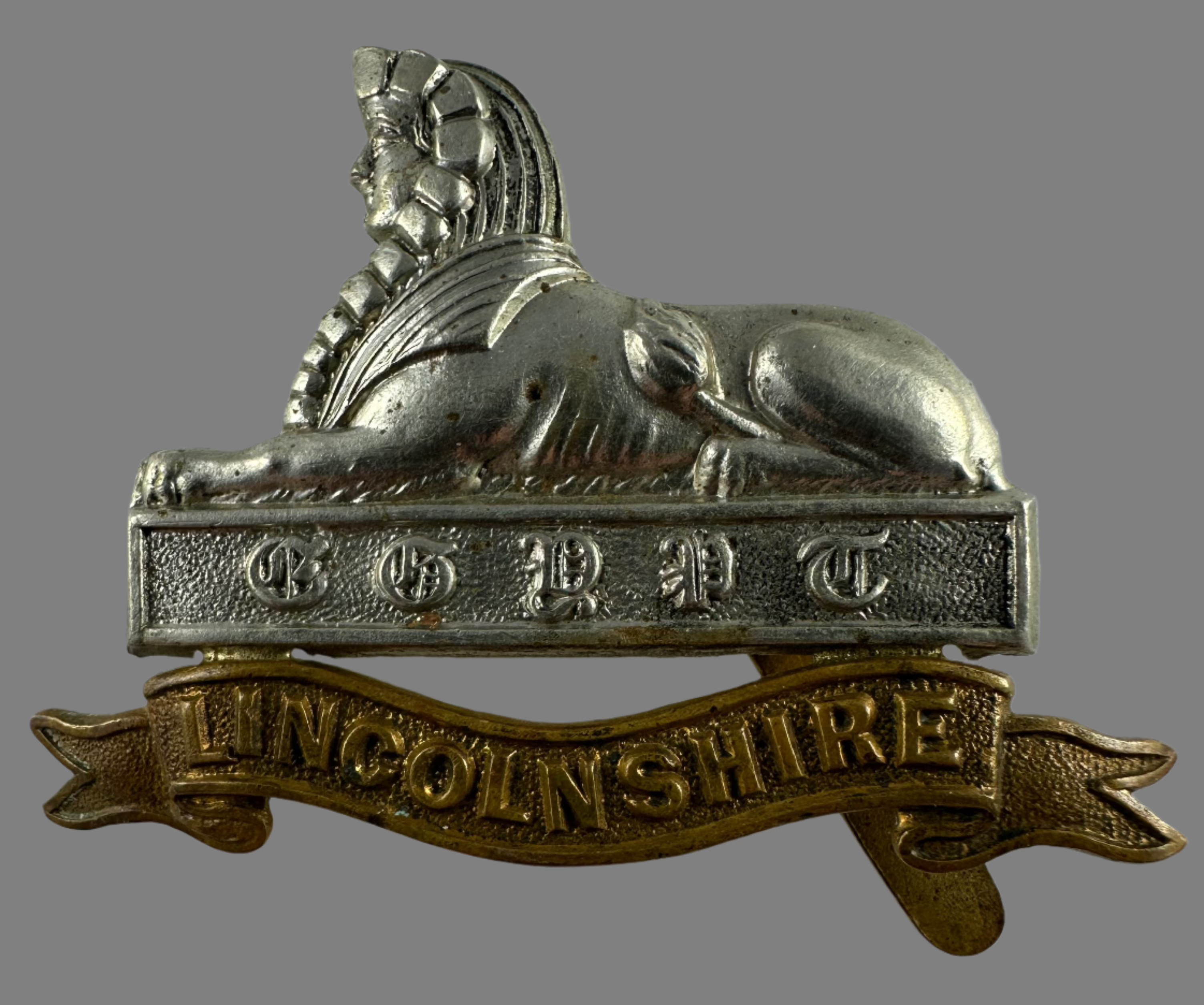 Falanex Cap British WWI/WWII - Lincolnshire Regiment Cap Badge – Phalanx Militaria