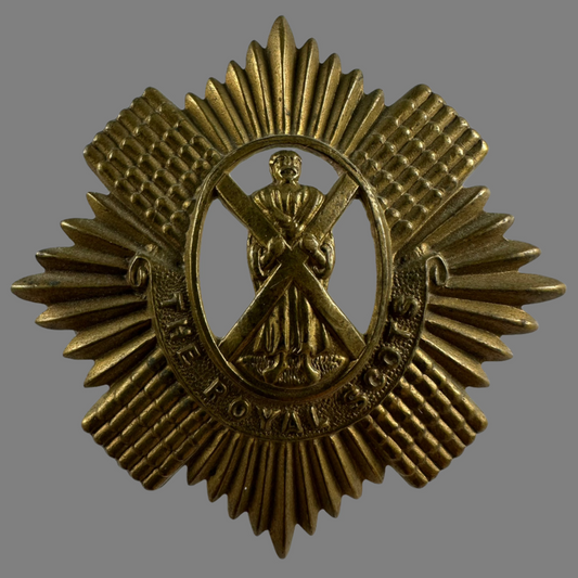 British WWI  - Royal Scots 1916 Economy Cap Badge