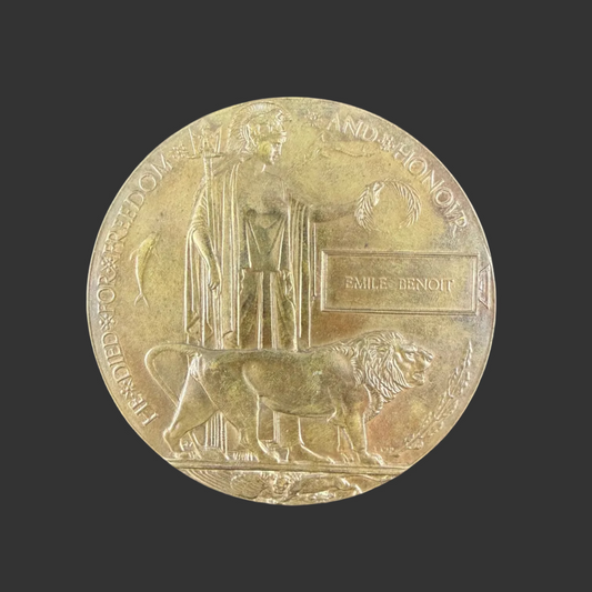 Canadian – WWI – Memorial Plaque – 5th Canadian Mounted Rifles – Emile Benoit