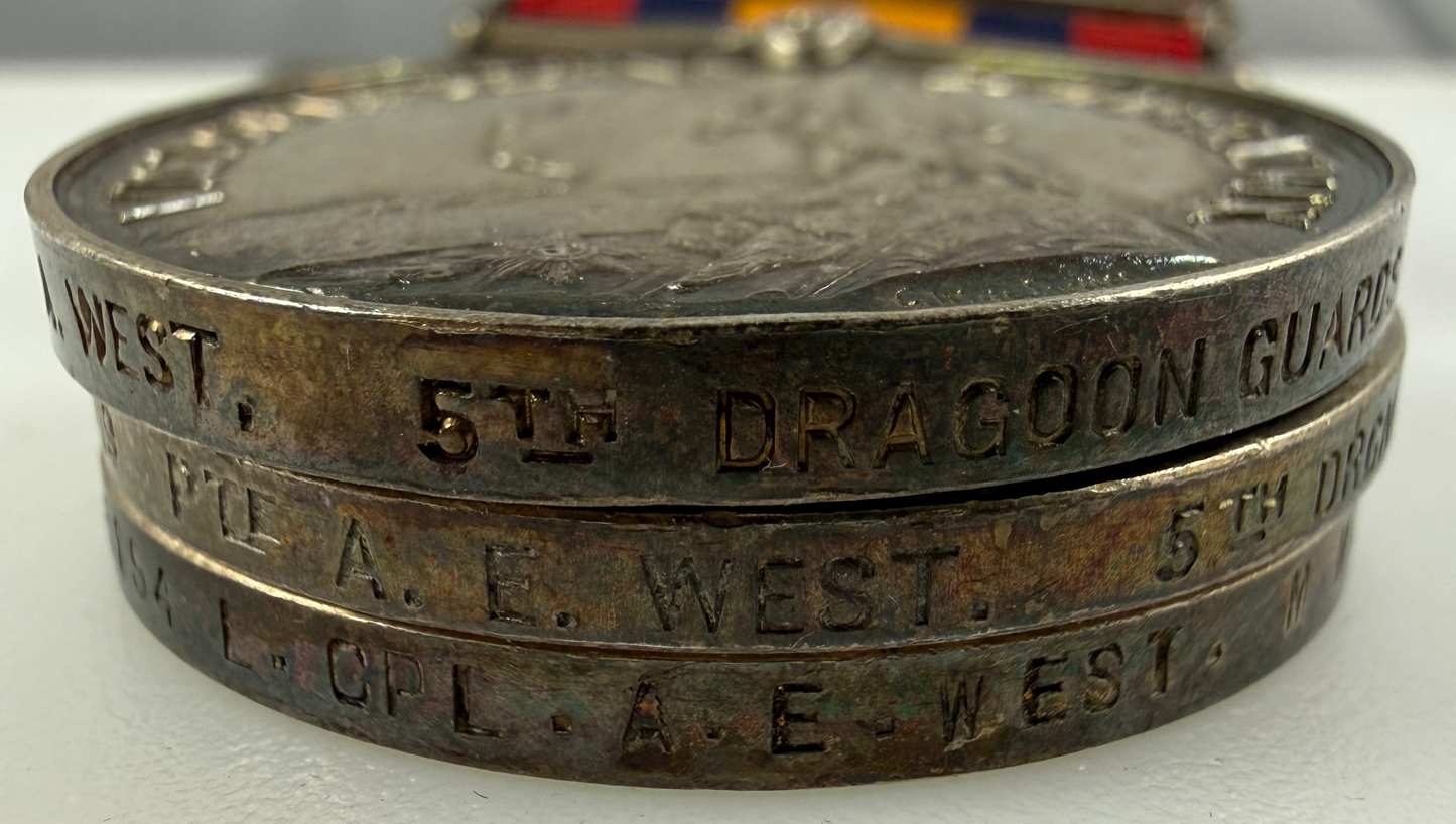 British – Victorian and WWI Medal Group – 5th Dragoon Guards – Defence of Ladysmith – West