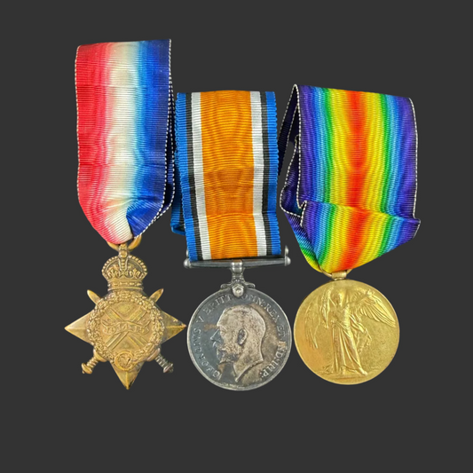 British – WWI – 1914-15 Medal Trio – Argyll & Sutherland Highlanders / Royal Army Medical Corps – Rattray