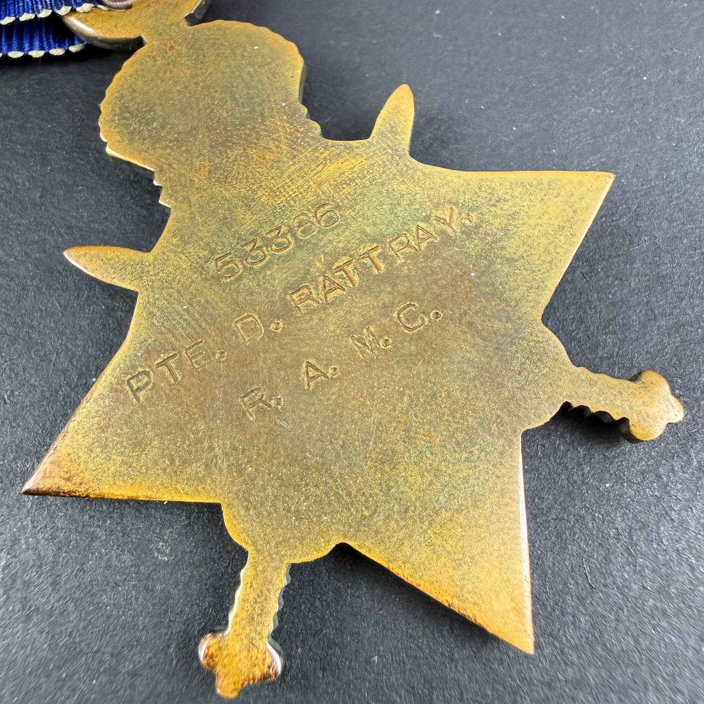 British – WWI – 1914-15 Medal Trio – Argyll & Sutherland Highlanders / Royal Army Medical Corps – Rattray