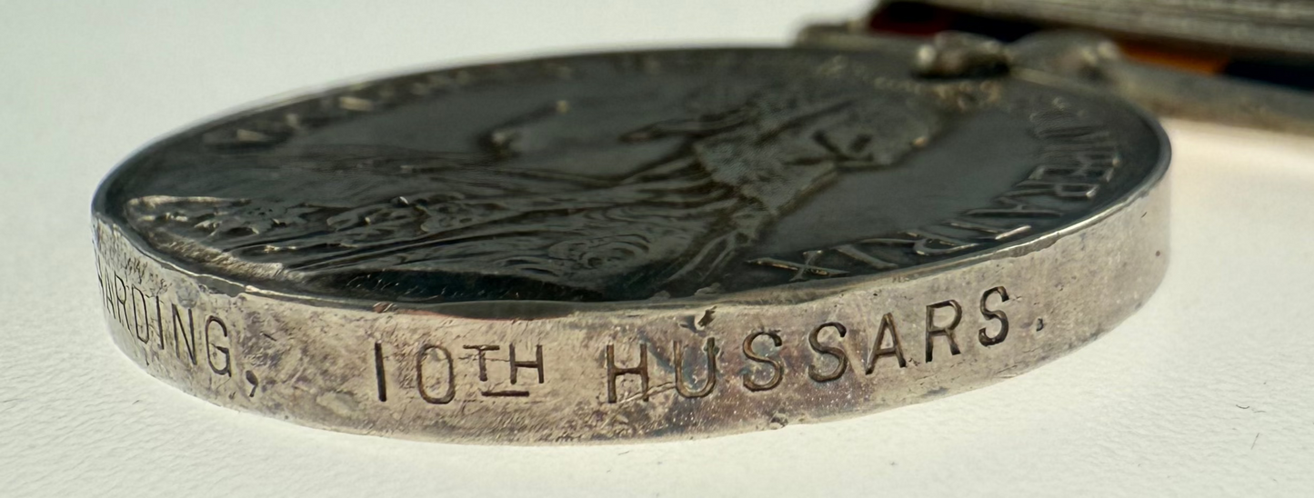 Queen's South Africa Medal - 10th Hussars - Harding - KIA 1916 in Canadian Expeditionary Force