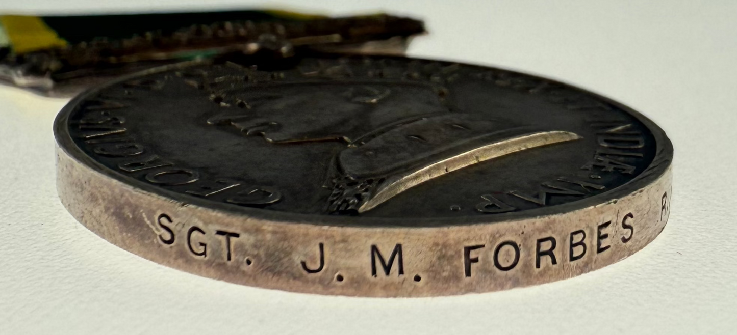 WWII South Africa - Efficiency Medal - Royal Natal Carbineers - Forbes