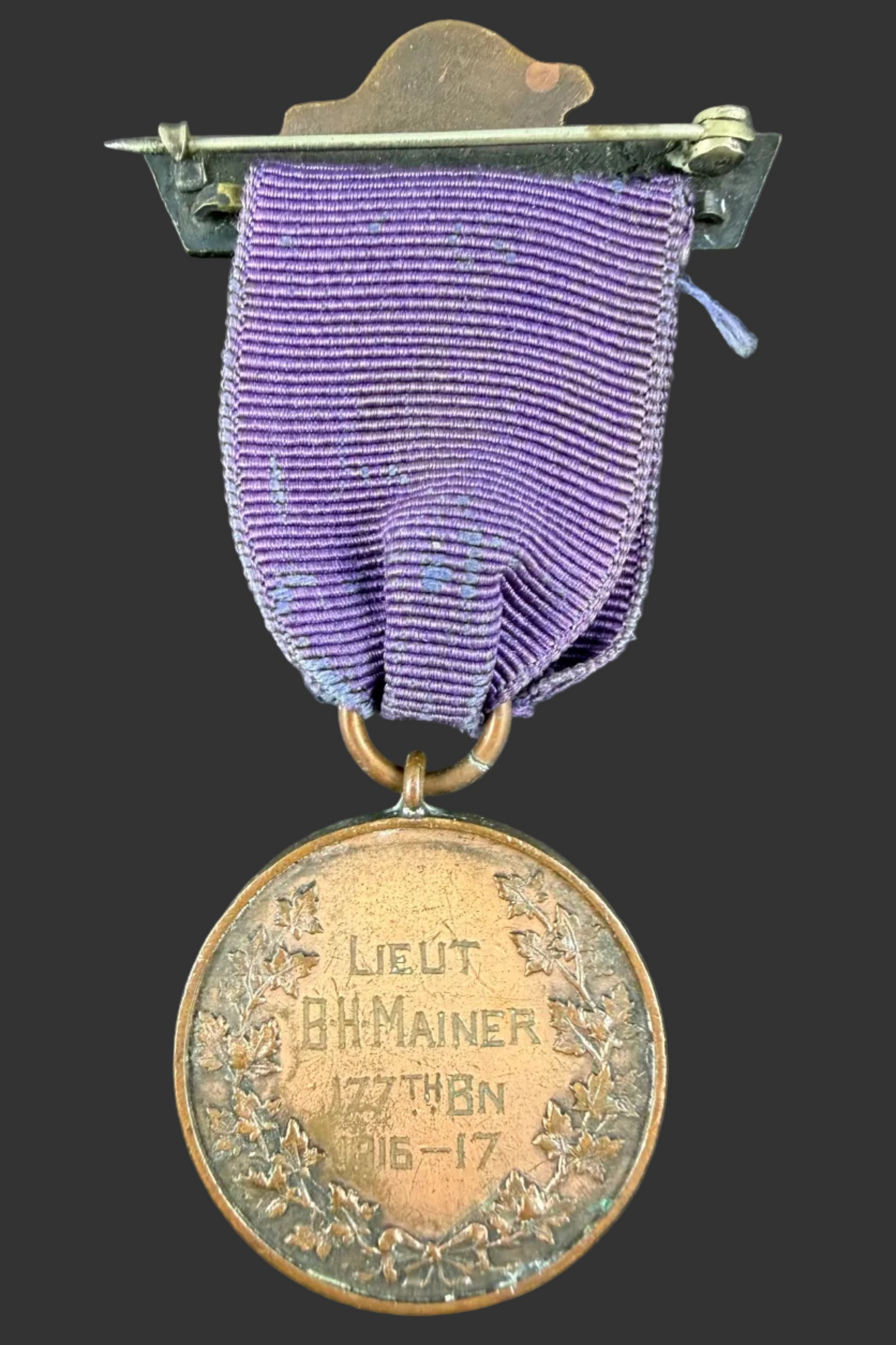 Canadian – WWI – Colonial Auxiliary Forces Long Service Medal and Orillia War Recognition Medal – Simcoe Foresters – Mainer