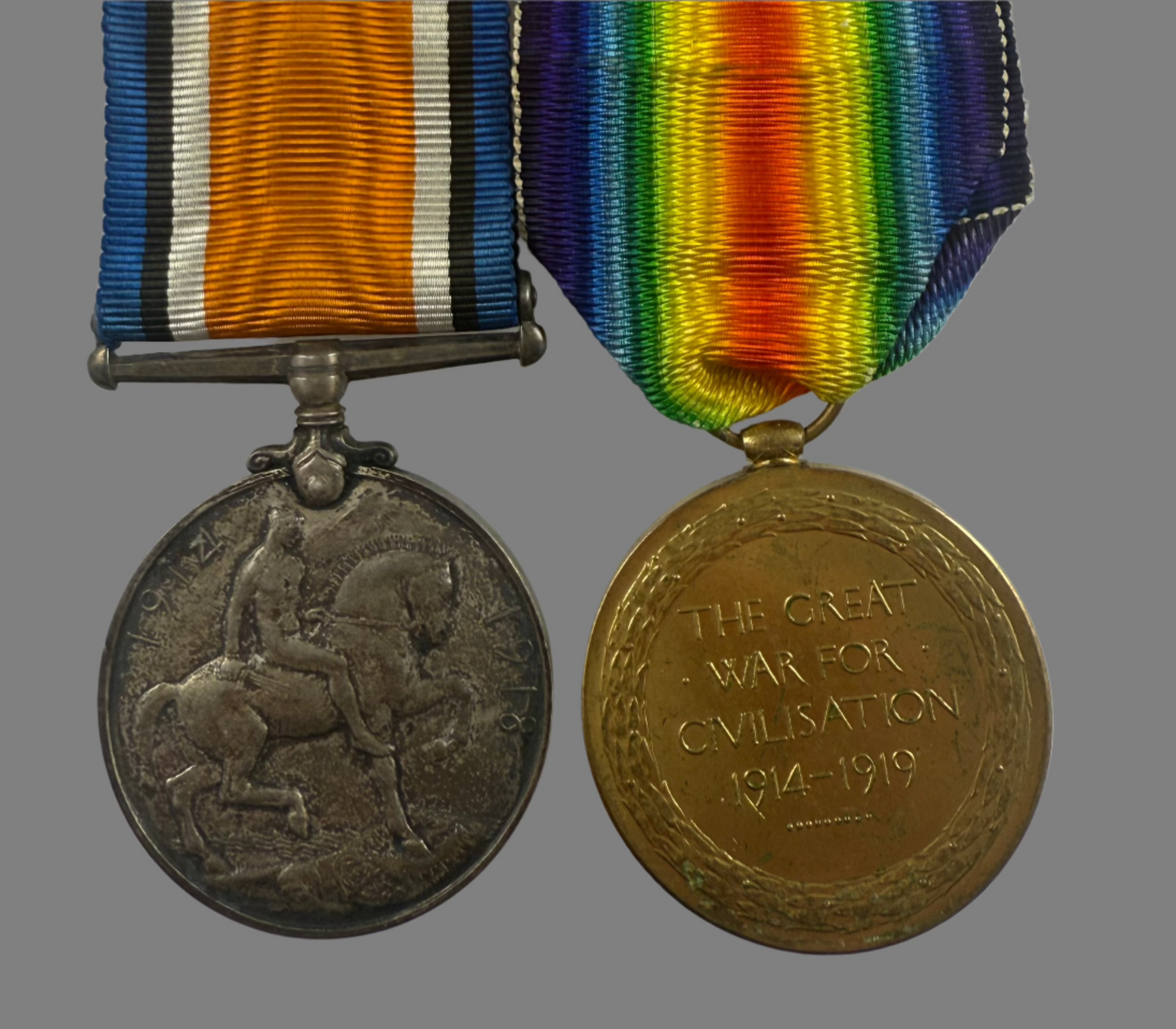 WWI Medal Pair to 42nd Canadian Infantry Battalion -  Porter - WIA 9 April 1917 Vimy Ridge