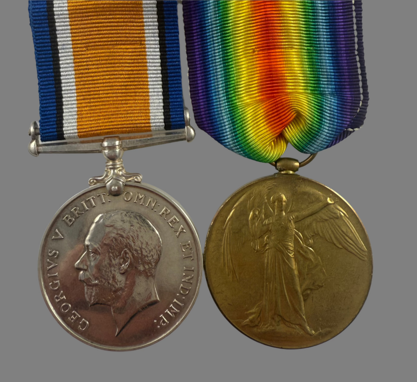 WWI Medal Pair to 124th Canadian Infantry Battalion - Armstrong